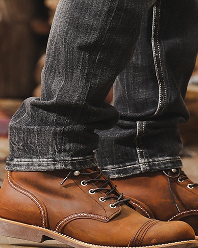 Retro Biker Straight Jeans P1282