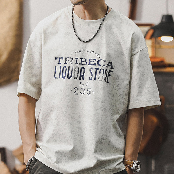 American Retro Cloud-dyed T-shirt P0929