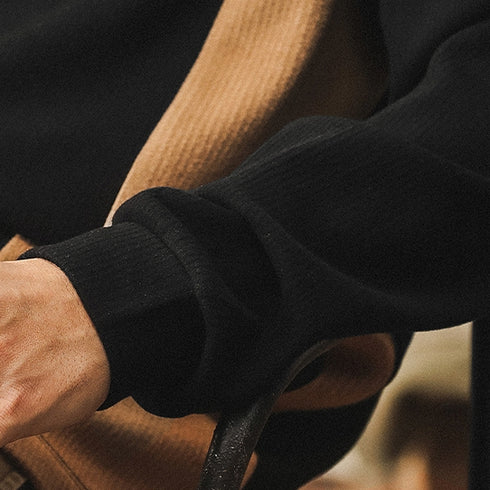 Line Contrast Minimal Waffle Long Tee P1666