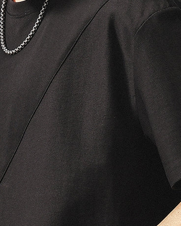 Asymmetry Stitch Short Sleeve T-shirt P1430