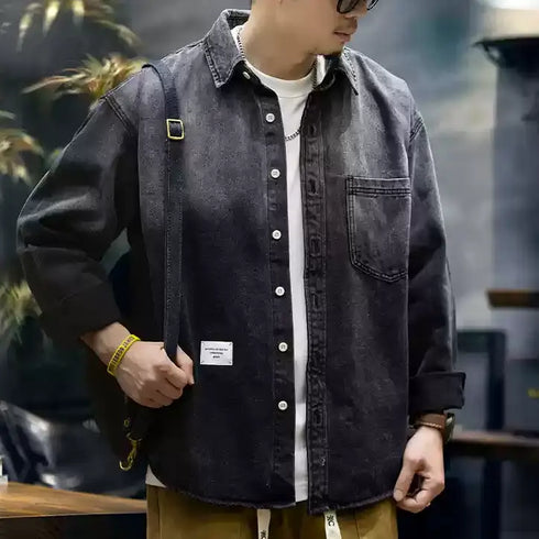 Washed Gradient Denim Shirt P1135