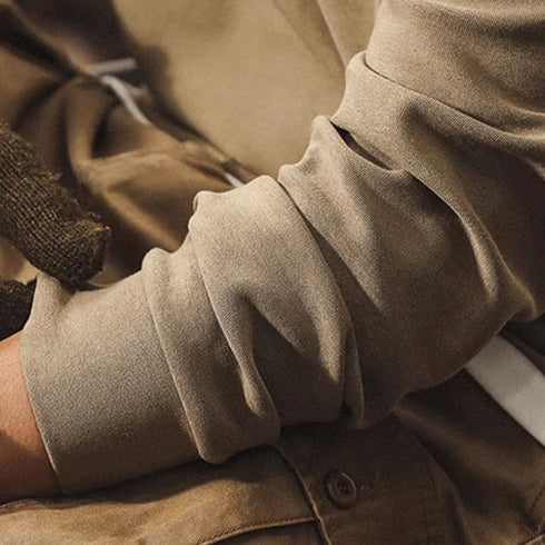 Clean Silhouette Slit Neck Long Sleeve P1362