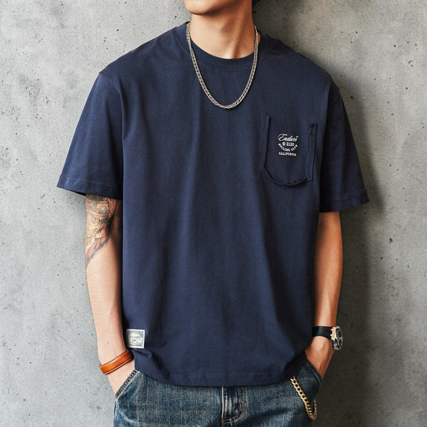 ポケットプリントクルーネック半袖Tシャツ P2119