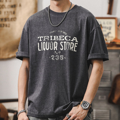 American Retro Cloud-dyed T-shirt P0929