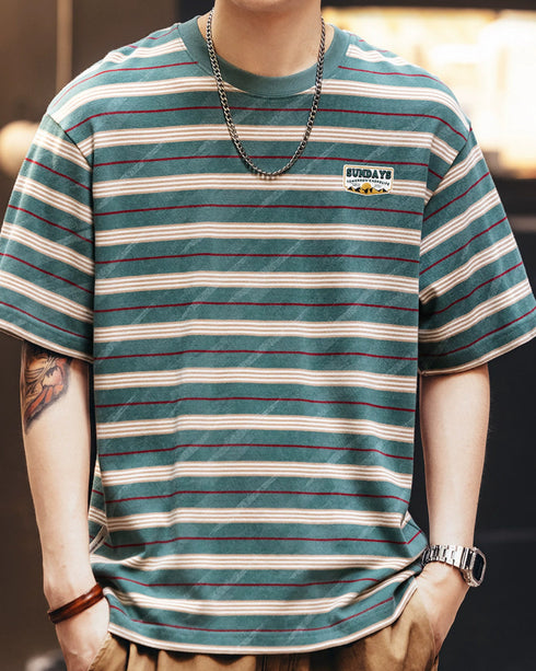 Multi Line Casual T-Shirt P1332