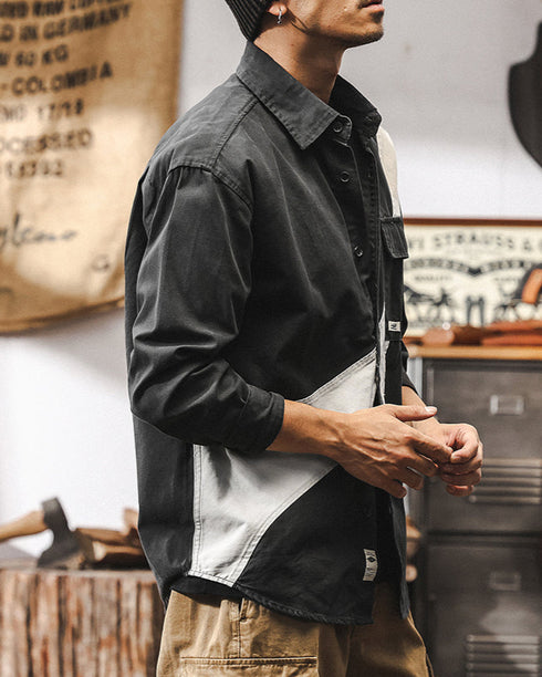 Graphical Slash Long Sleeve Shirt P1275