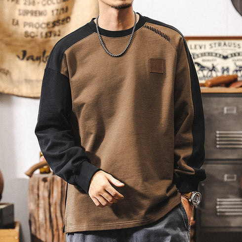 【OUTLET/即納】バイカラーデザインヘビーウェイト長袖Tシャツ P1210