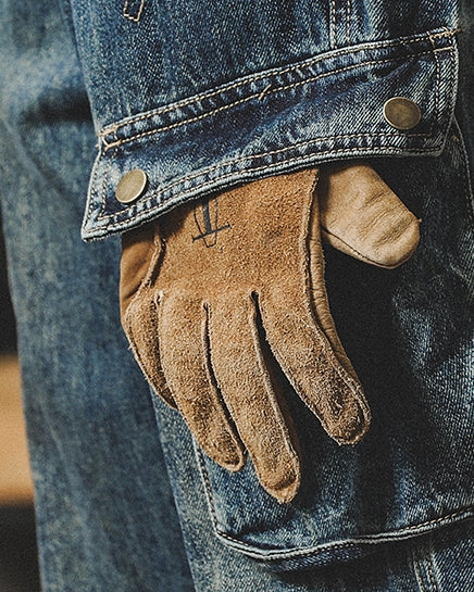 Work Utility Cargo Denim Pants P1538