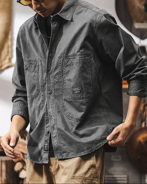 Military mood double pocket Shirt P1277