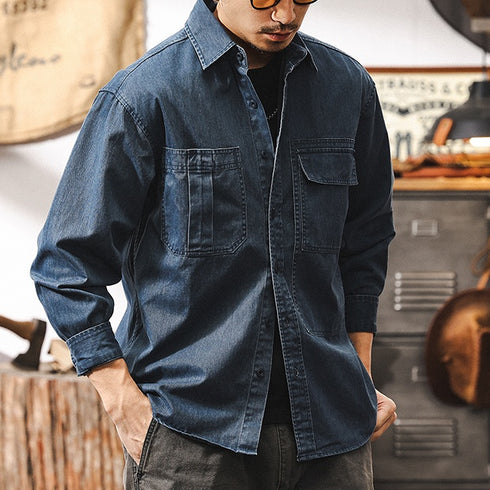 Casual Shirt Versatile Long-Sleeve P1265