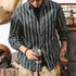 Long-sleeved Striped Casual Shirt P1272