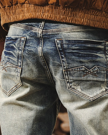 Vintage Slim Straight Jeans P1284