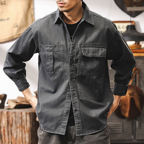 Casual Shirt Versatile Long-Sleeve P1265