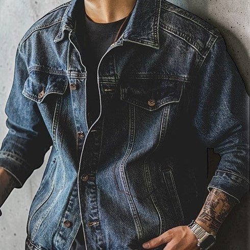 ヴィンテージウォッシュデニムジャケット P2030