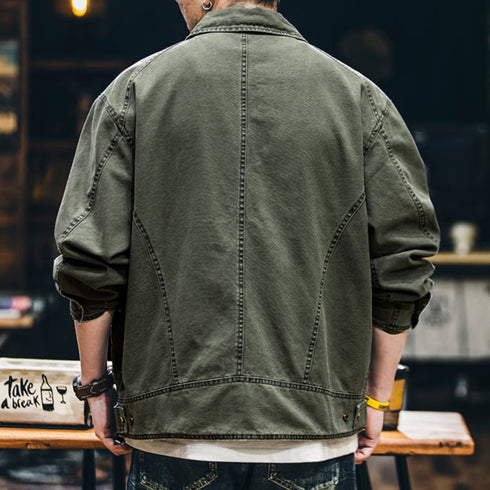 Retro Loose Fit Canvas Jacket P1263