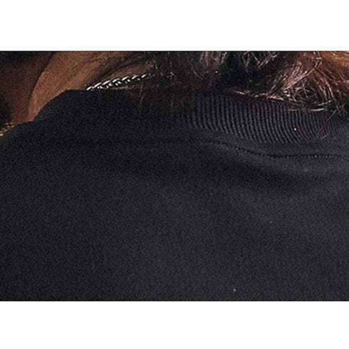 シンプルラインステッチアクセント長袖スウェット P1996