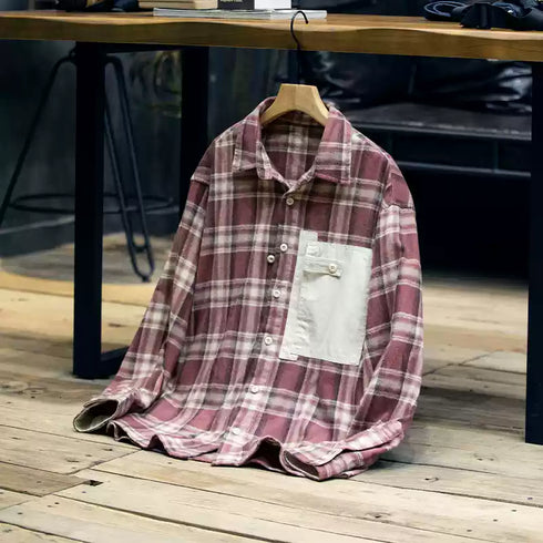 Long Sleeve Plaid Shirt P1048