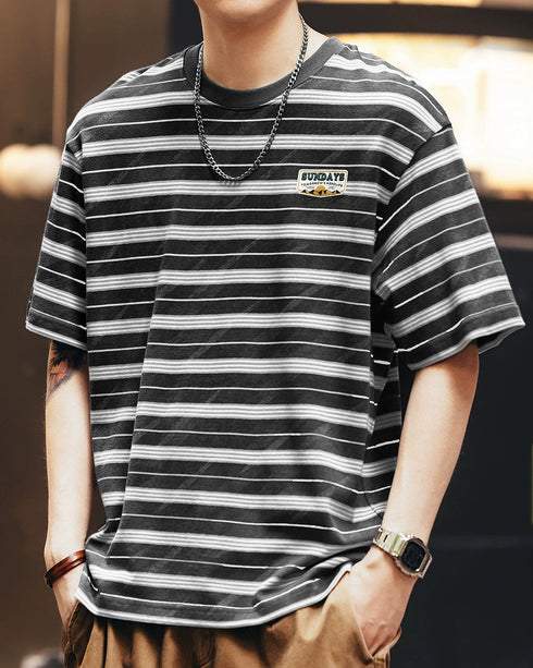 Multi Line Casual T-Shirt P1332