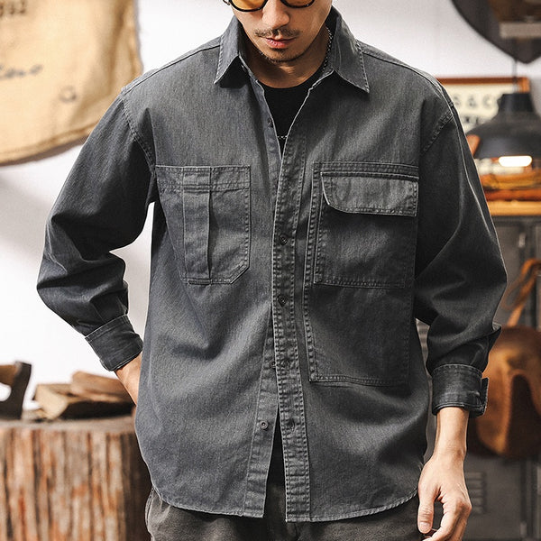 Casual Shirt Versatile Long-Sleeve P1265