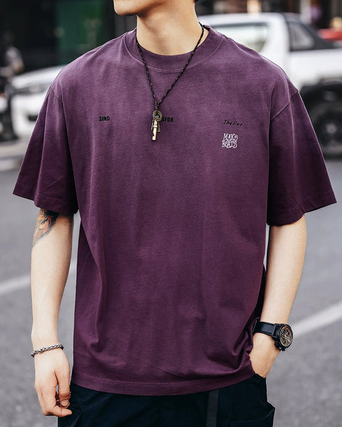 Typography Point Minimal Short Sleeve T-Shirt P1342