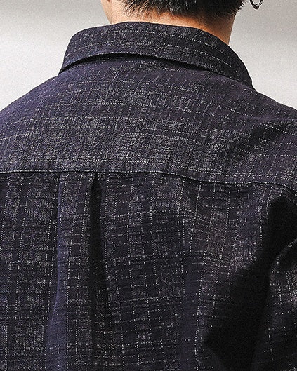 【OUTLET/即納】Stylish Textured Pattern Long Sleeve Shirt P1321