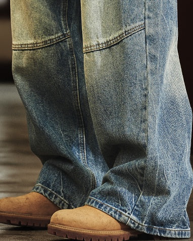 Vintage Design Denim Painter Pants P1328