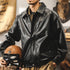 Motorcycle Style Leather Jacket P1218