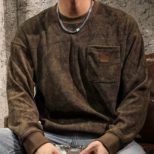 Round Neck Pullover Sweatshirt P1058