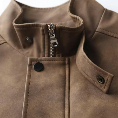 Classic Retro Biker PU Jacket P0642