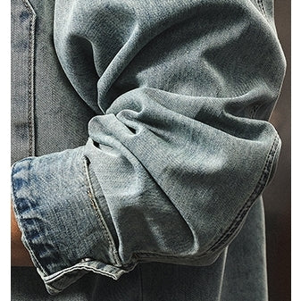 Washed Loose Denim Overshirt P1270