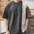 Contrast Color Short-sleeved T-shirt P0938