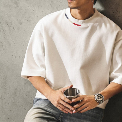 ネックポイントルーズシルエット半袖Tシャツ P2087