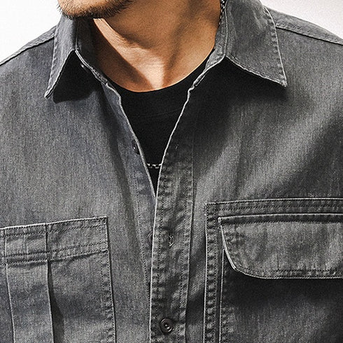 Casual Shirt Versatile Long-Sleeve P1265