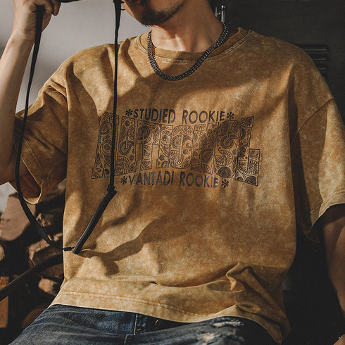 American Retro T-shirt Men's Short-sleeved P0921