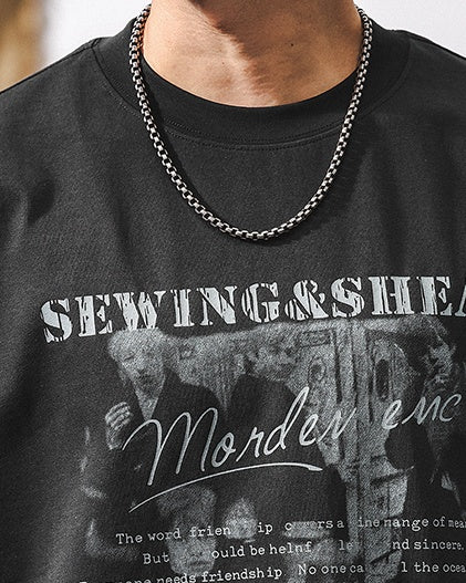 Grunge Taste Photo Graphic Short Sleeve T-Shirt P1322