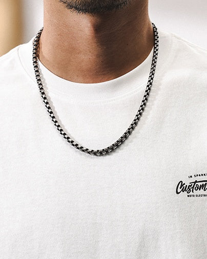 Retro Biker Print Heavyweight Tee P1299