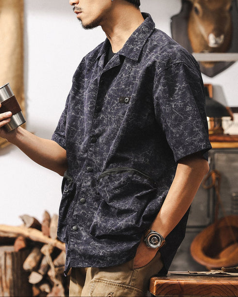 【OUTLET/即納】Three-dimensional Zipper Pockets Shirt P1293