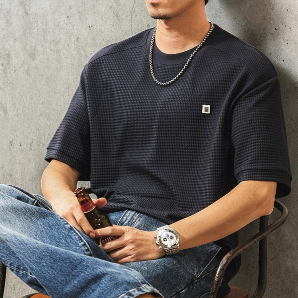 ワッフルパッチ半袖Tシャツ P2049