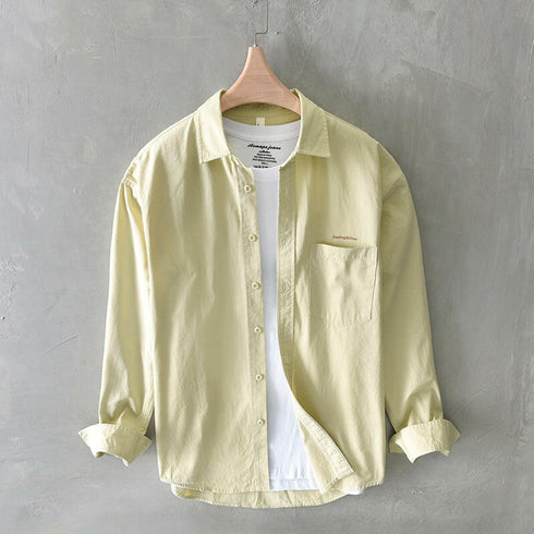 【OUTLET】ミニマルデザインベーシック長袖シャツ P0117