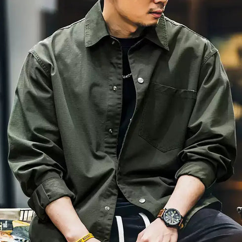 【OUTLET/即納】ミリタリーワークシャツジャケット P1176