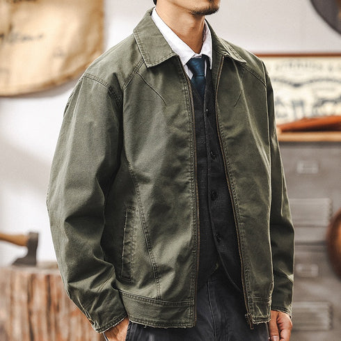 Retro Loose Fit Canvas Jacket P1263