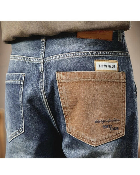 Vintage Patch Pocket Denim Jeans P0289
