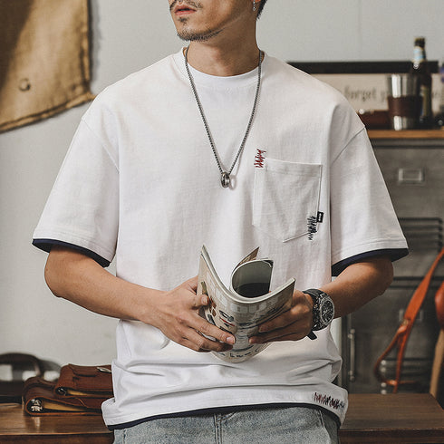 Simple Basic Style Half-sleeved T-shirt P0953