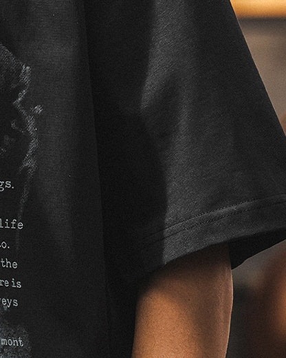 Grunge Taste Photo Graphic Short Sleeve T-Shirt P1322