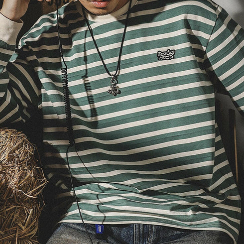 Cotton Men's Long-sleeved T-shirt P0345