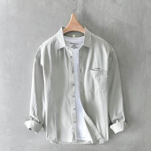 【OUTLET】ミニマルデザインベーシック長袖シャツ P0117