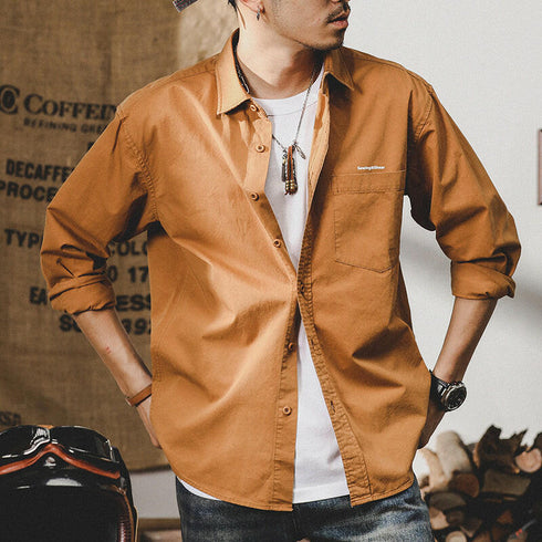 【OUTLET】ミニマルデザインベーシック長袖シャツ P0117