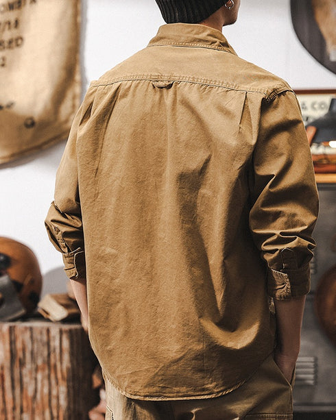 Military mood double pocket Shirt P1277