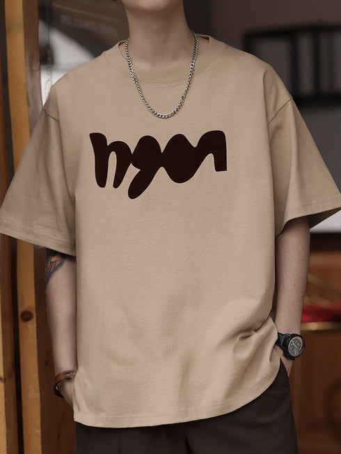 Abstract Logo Wide Silhouette Short Sleeve T-Shirt P1371