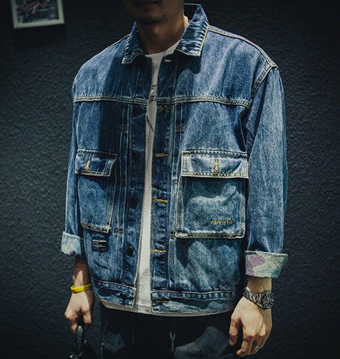 Vintage Wash Denim Jacket P0715